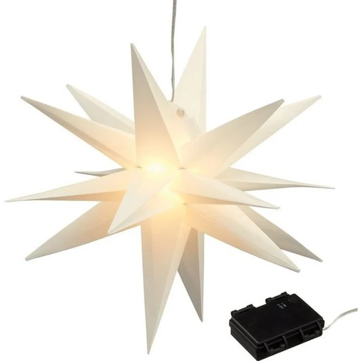 Spetebo LED Stern Deko Leuchte Outdoor - Stern aus Kunststoff - 35cm, Timer, LED, warmweiß, 15 LED, mit Timer – Bild 2