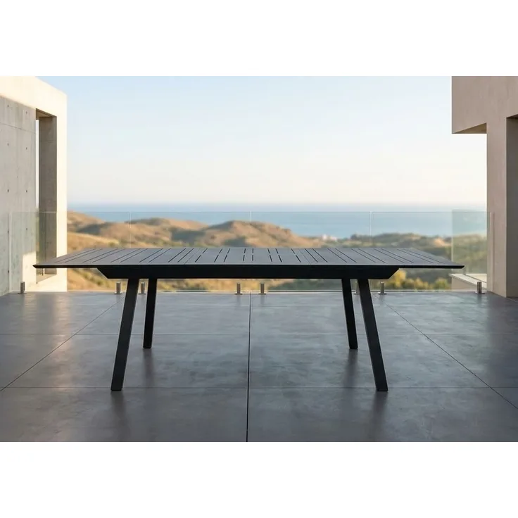 Gardissimo ausziehbarer Aluminium-Gartentisch / Ausziehtisch "Eterno", anthrazit, 172 / 243 x 100 cm (L x B)