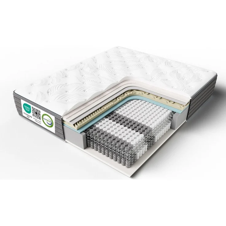 Taschenfederkernmatratze 7-Zonen Matratze, H3-Mittelfest, EU-Qualitätszertifizierung, HOMAVO, 22 cm hoch, (rückenentlastend, orthopädisch, ergonomisch), – Zwei Höhenvarianten: 22 cm & 25 cm – Bild 1