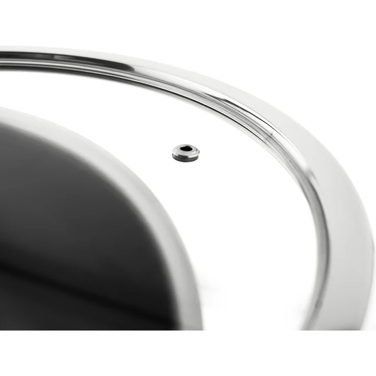 Hochwertiges Kochtopf aus Edelstahl mit Metallgriff und Glasdeckel in Silber 22 cm – Bild 8