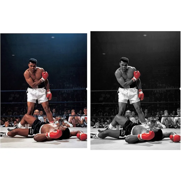 JUSTGOODMOOD Poster Boxer Muhammad Ali Größter aller Zeiten in verschiedenen Farben als De, B (1 St)