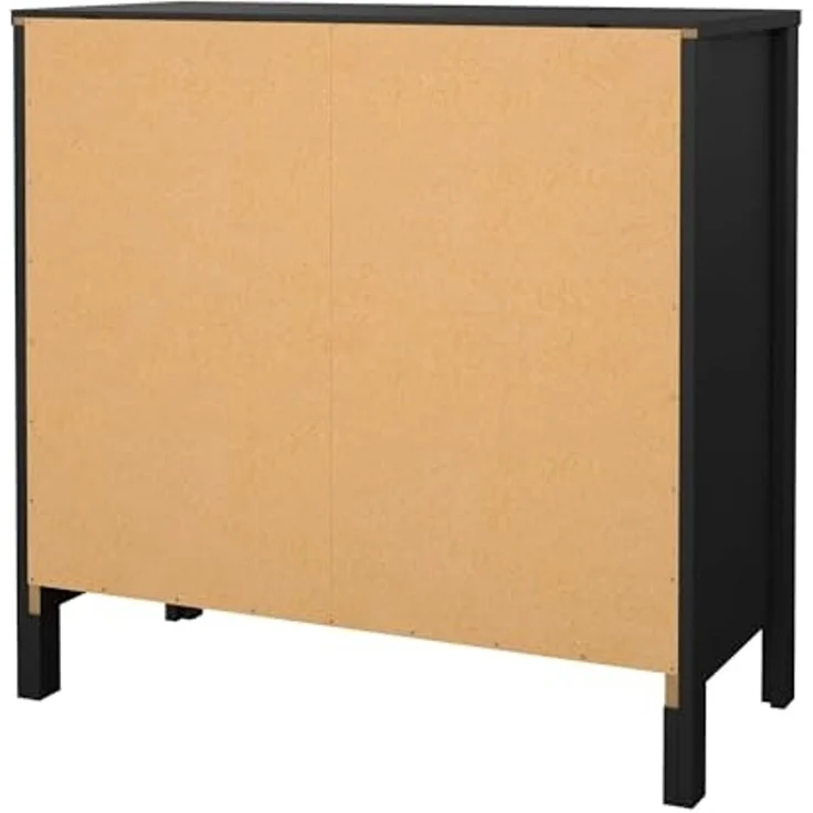 Dmora - Kommode Joceline, Mehrzweckkommode, Schlafzimmerkommode, Schrank mit Schubladen, 82x38 h80 cm, Schwarz – Bild 6