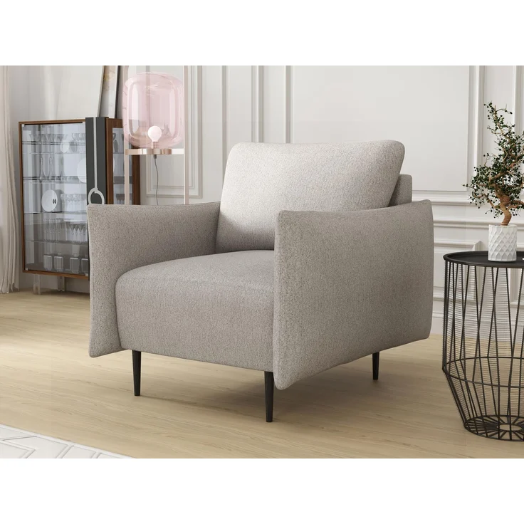 Sessel Larow, Polstersessel mit schmale Armlehne (Farbe: Velo 623) – Bild 2
