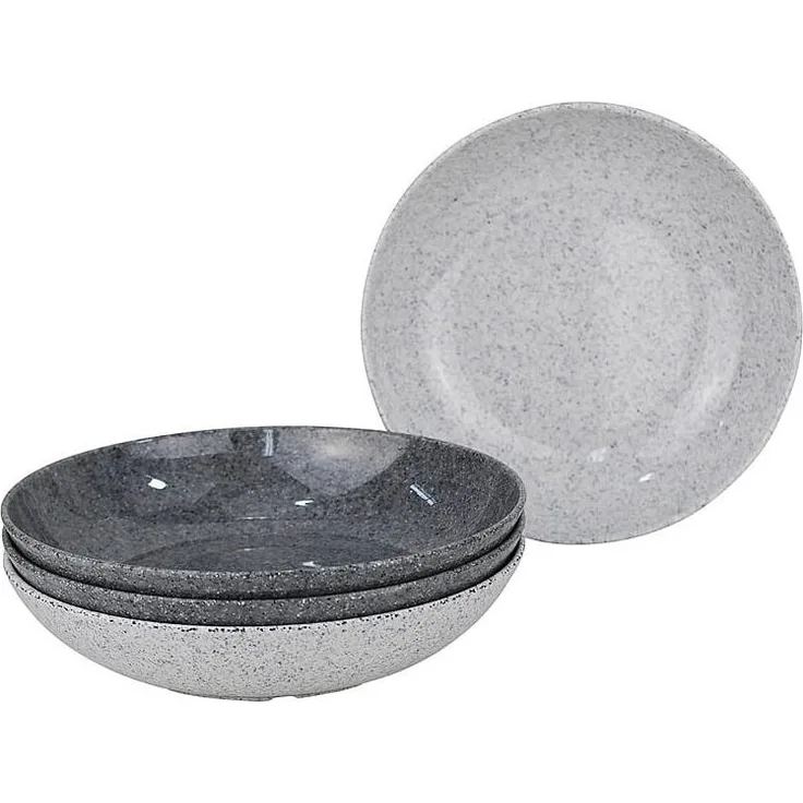 Gimex Suppenteller Melamin Classic Line Granite 4-Tlg. Set