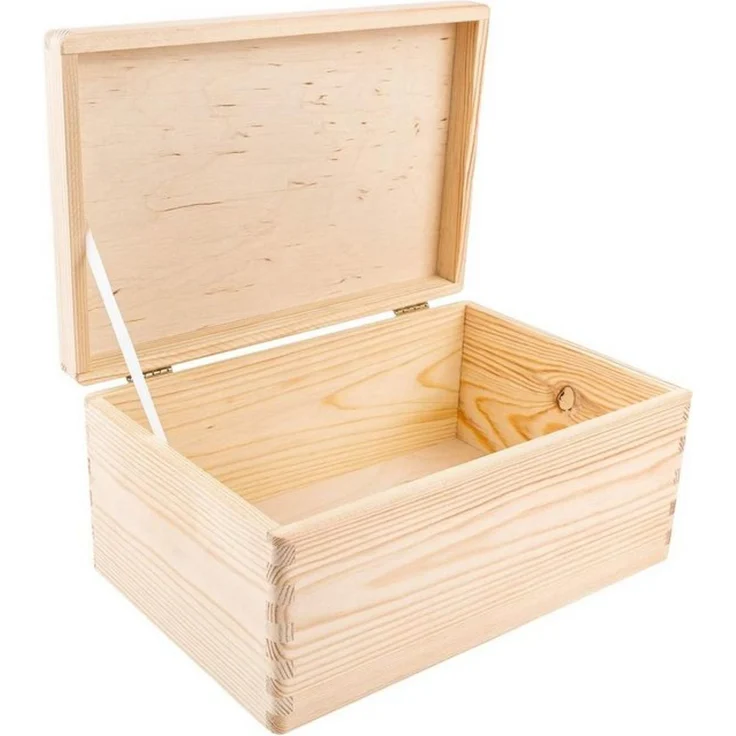 Creative Deco Holzkiste mit Deckel Groß Erinnerungsbox Baby Holzbox 30 x 20 x 14 cm, mit Scharnieren – Bild 4