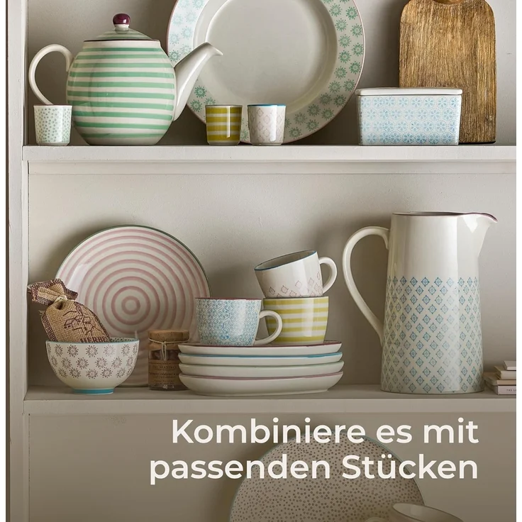 Bloomingville Wasserkrug Patrizia Jug, Blue, Stoneware, 2L Krug, Keramik Wasserkanne, Milchkrug, Saftkrug, dänisch Design, blau – Bild 5