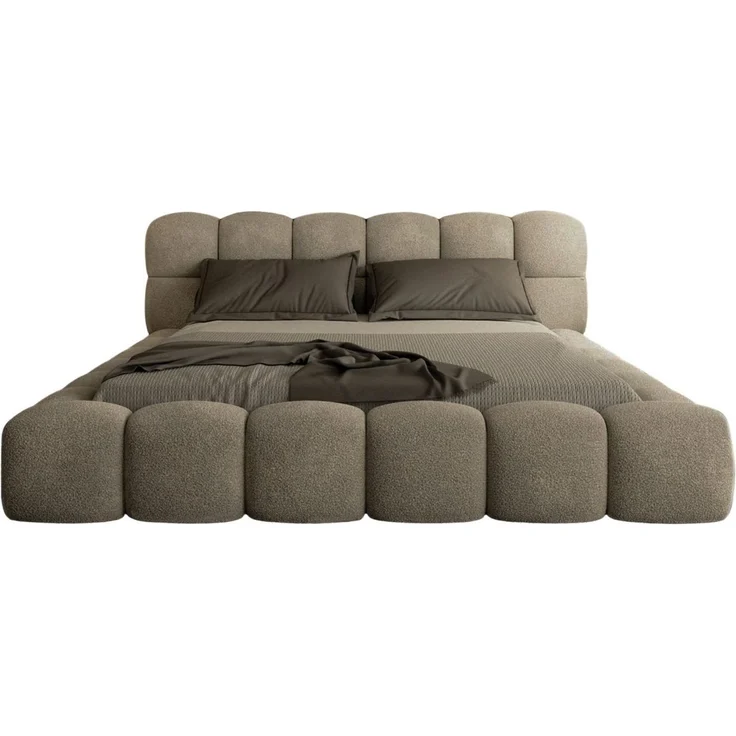 Compleo Polsterbett BUBBLE boucle Designerbett 140/160/180x200 BIZU, Wolkenbett, TOPSELLER Stauraumbett MADE IN EU – Bild 3
