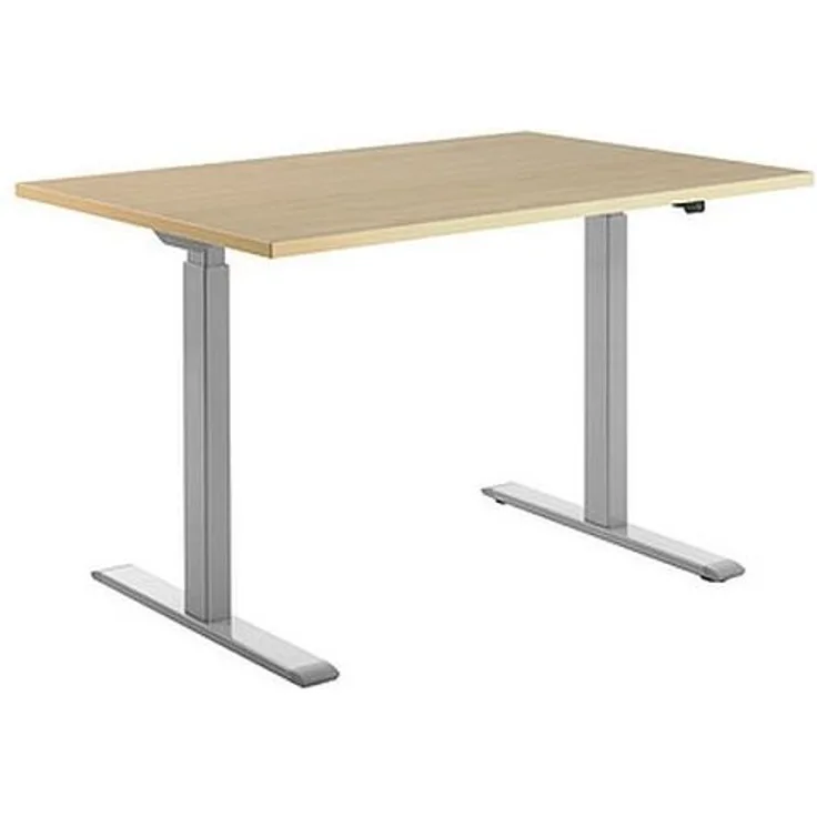 Topstar Sitz-/Steh-Schreibtisch, (B)1.600 mm elektr. höhenverstellbar Buche