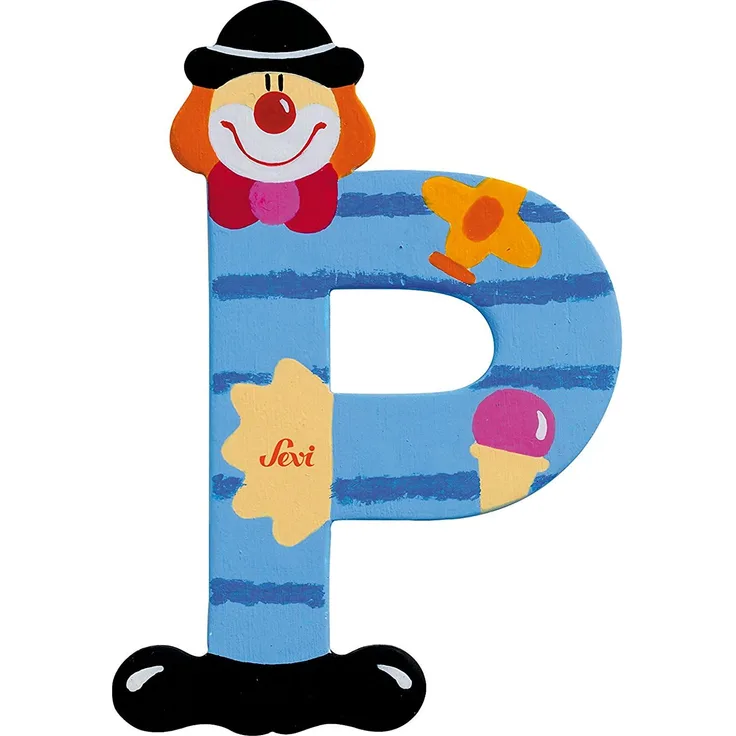 Sevi Wooden letter P Clown (81752)