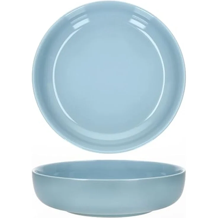 Ritzenhoff & Breker Suppenteller Ritzenhoff 4x Jasper Suppenteller 610ml Graublau Steingut tiefe Teller – Bild 4