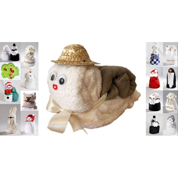 JACK Handtuch Set Frottier Geschenk Set viele Modelle Handarbeit Origami Gästetuch, (1-St), Handtuch, Waschhandschuh, gefaltete Tiere, tolle Geschenkidee – Bild 2