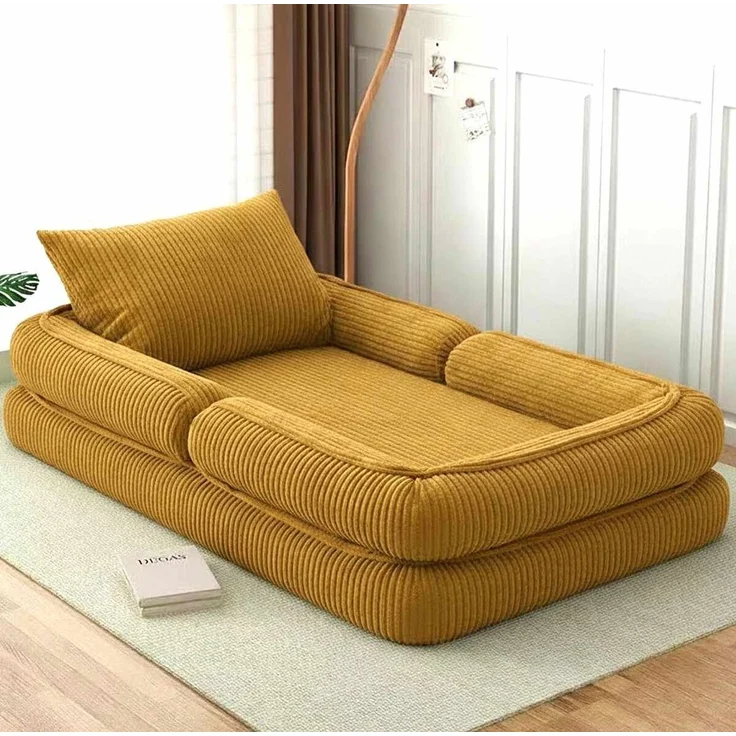 Hanah Home 'Exclusive 190 - Mustard' Beistellbett, Senf, 90 x 45 x 190 cm – Bild 3