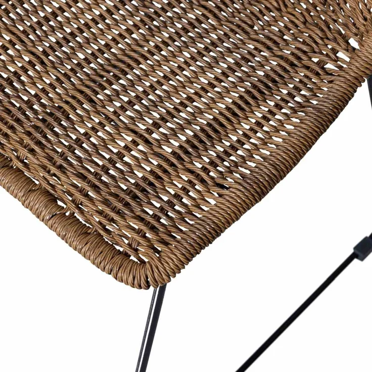 Gartenstuhl Wings aus Rattan-Seil, modern, 2er-Set, Natur, für Innen und Außen – Bild 7