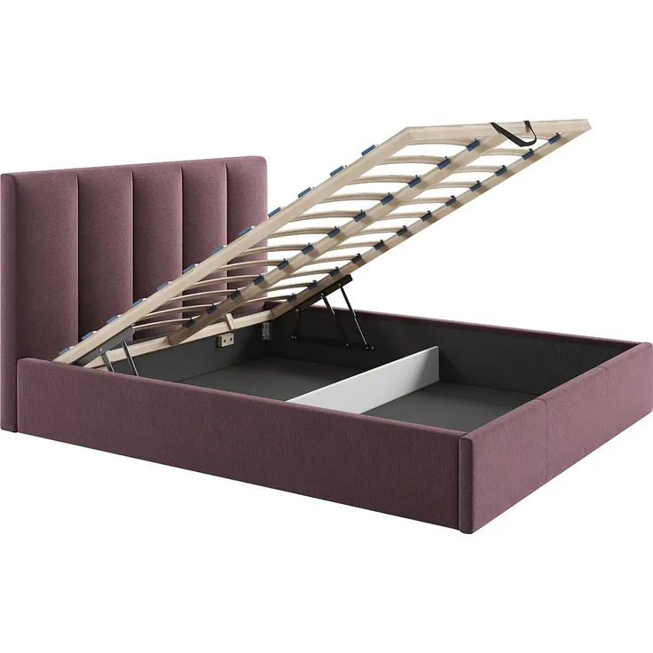 Vente-unique - KILACLO Bett Stoff Rot - B 213 cm x H 106 cm x L 170 cm – Bild 7