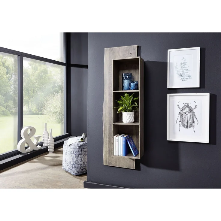 Wandregal Akazie grau lackiert PURE ACACIA #411 – Bild 7