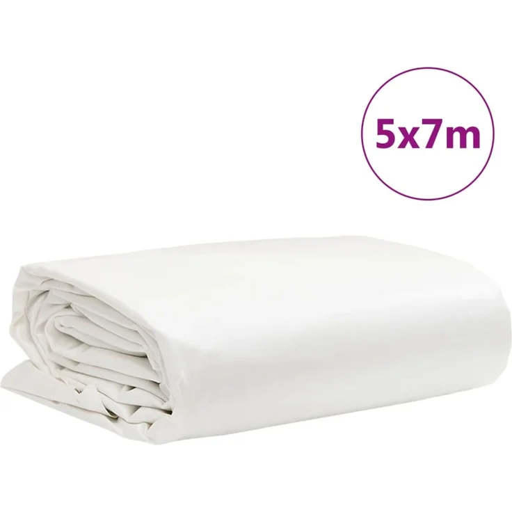vidaXL Abdeckplane Weiß 5x7 m 650 g/m² 156201 – Bild 9