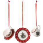 Villeroy & Boch Ornamente Geschirrset rot, 3tlg. Toy's Delight Decoration Vorteilsset 4 x Art. Nr. 1486596665