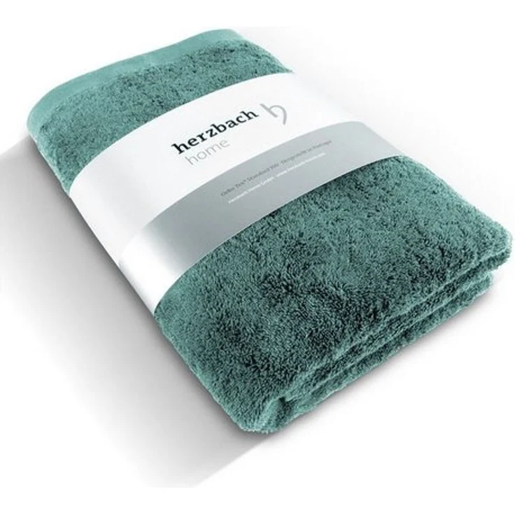 herzbach home Badetuch Pura 100x150 cm, 550g/m², Premium-Qualität, 100% Baumwolle, einfarbig – Bild 4