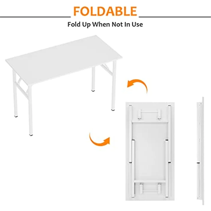 SogesHome Klapptisch Computertisch 100 x 60 x 75 cm PC Tisch Schreibtisch Bürotisch Büroarbeitsplatz für Home Office Verwendung Schreibtisch Esstisch Konferenztisch – Bild 5