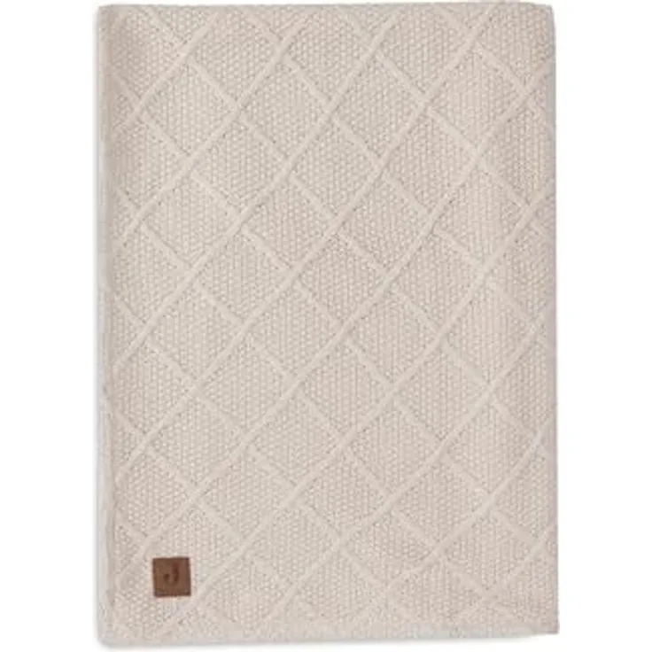 Jollein Check Knit Babydecke 75 x 100 cm - Oatmeal