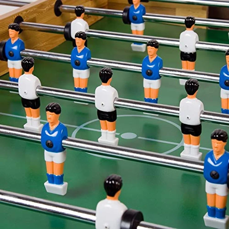 GAMES PLANET Kickertisch Games Planet Tischfussball „Glasgow“, Tischkicker, 5 Dekore: Holz/Schwarz/Blau/Soccer/Weiß, inkl. 2 Bälle, Kickertisch – Bild 5