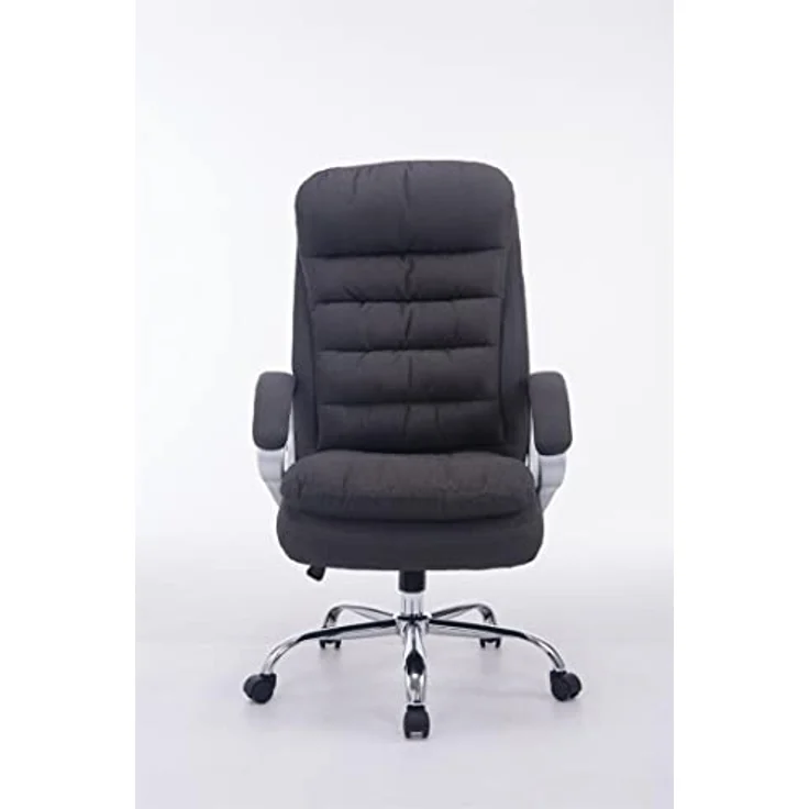 TPFLiving XXL Bürostuhl Vancom, Dunkelgrau, 235 kg Belastbarkeit, ergonomisch, drehbar, Stoffbezug, 77x122x77 cm – Bild 9