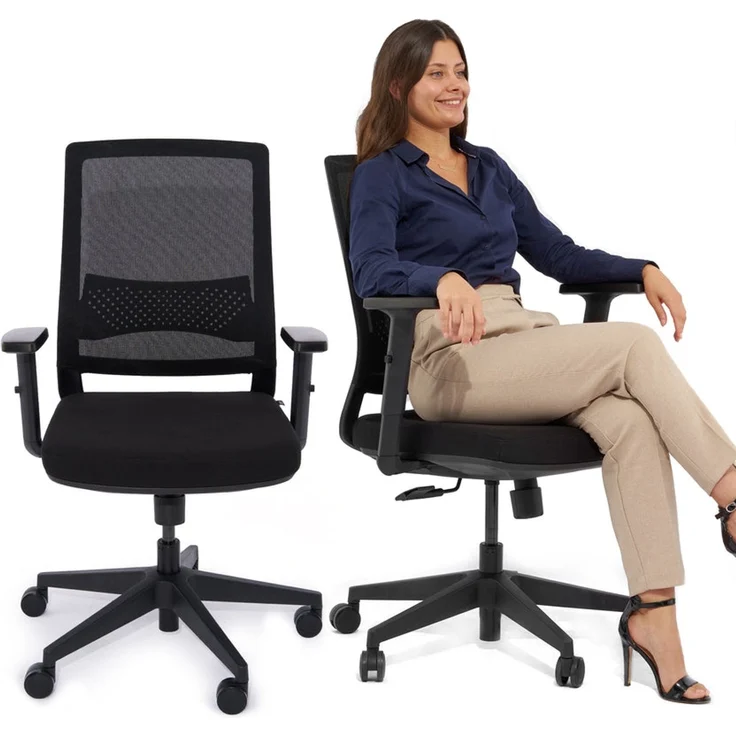 VALKENSTOL M2 Armstütze - Bürostuhl Ergonomisch Testsieger - 5 Jahre Garantie - Schreibtischstuhl ohne Kopfstütze - Computerstuhl – Bild 2
