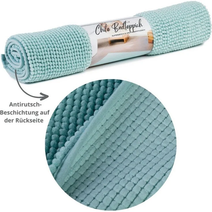 liebling Badematte Badteppich, Fußbodenheizung geeignet, in 3 Größen, Polyester, rechteckig, Antirutsch-Beschichtung, starke Saugfähigkeit, Öko-Tex zertifiziert – Bild 2