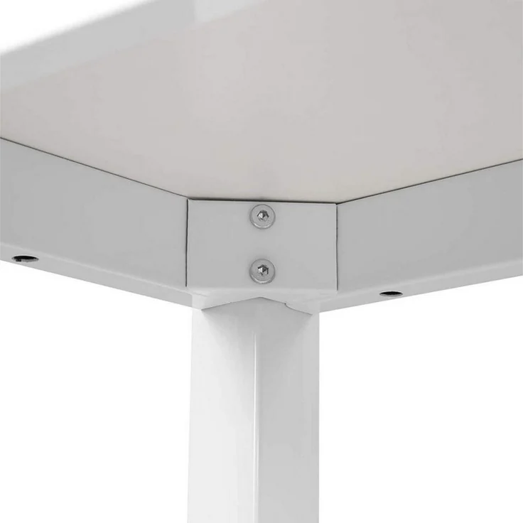 1x Bartisch Bistrotisch Metallgestell Tischplatte aus MDF weiß – Bild 3