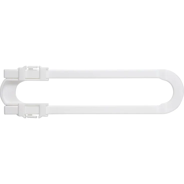 ABUS Schranktürsicherung Mara Sicherung für Türen, Schränke und Schubladen mit Bügelgriffen - einfache Montage - 1 Stück - weiß - 76972