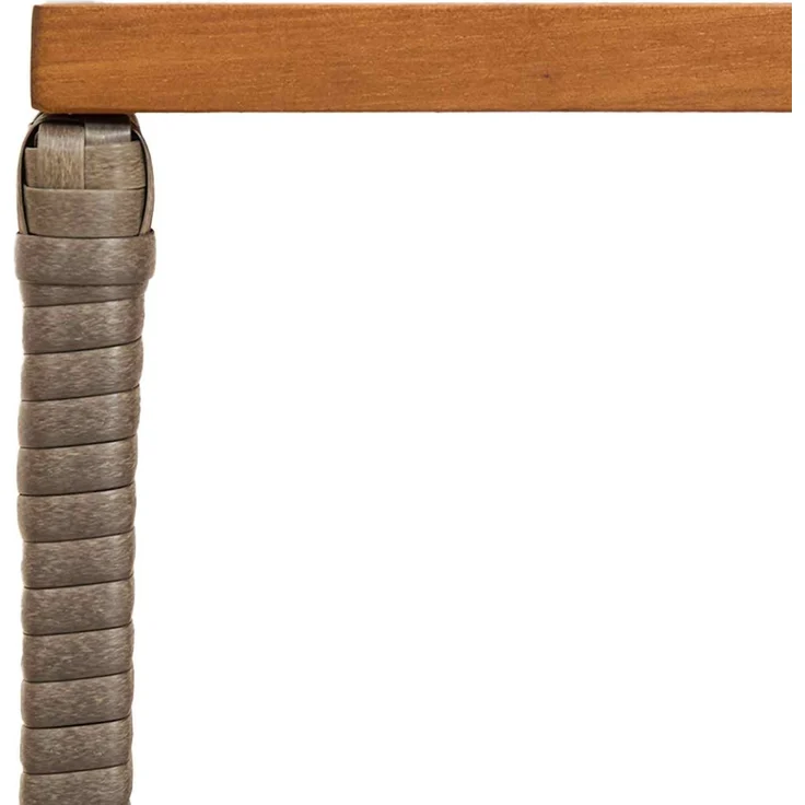vidaXL Tisch für Outdoor Grau 80 x 40 x 40 cm Stahl und Poly Rattan 42025147 – Bild 10