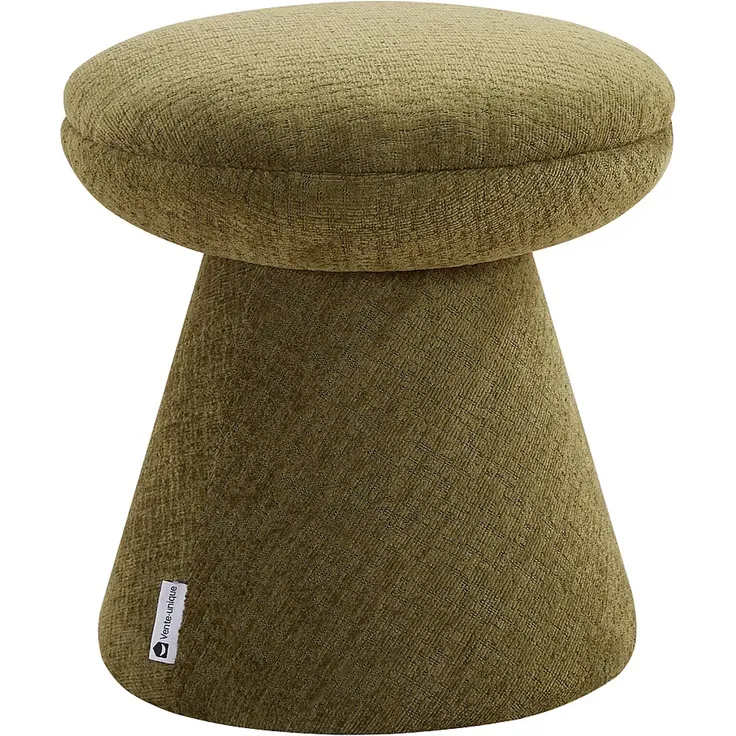 Vente-unique - ADEYOMA Pouf Stoff Grün - B 38,5 cm x H 42,5 cm x L 38,5 cm – Bild 2