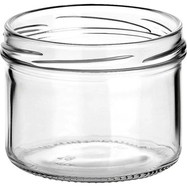 gouveo Einmachglas Vorratsgläser 230 ml rund mit Schraubverschluss TO 82, (24 Stück, Bienenwabe), Gläser für Selbstgemachtes, Marmelade, Wurst – Bild 2