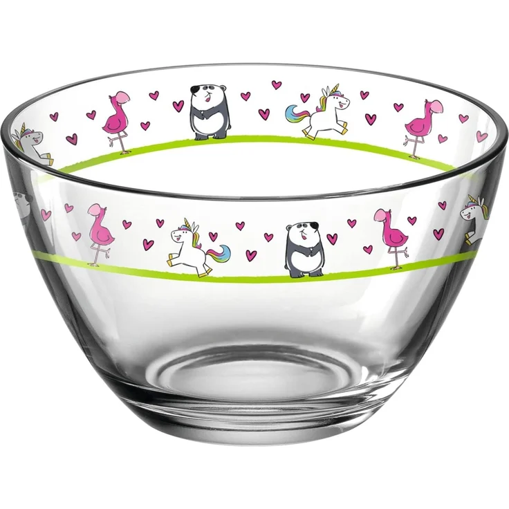 EOL - Leonardo Bambini Schale 12cm Glas Flamingo/Einhorn/Panda – Bild 1