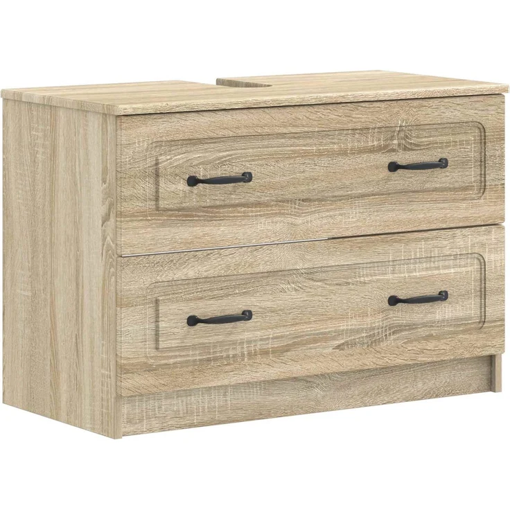 vidaXL 2-teiliges Badezimmer Schrank Set UTRECHT Sonoma-Eiche 3417569 – Bild 3