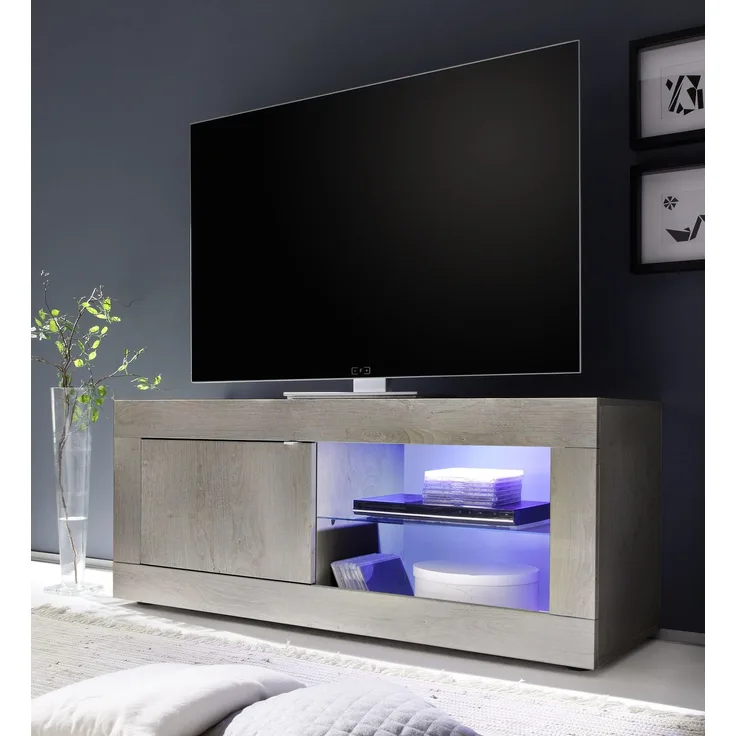 TV-Board >Belinda< (BxHxT: 140x56x43 cm) Holzstruktur Pinie Weiss