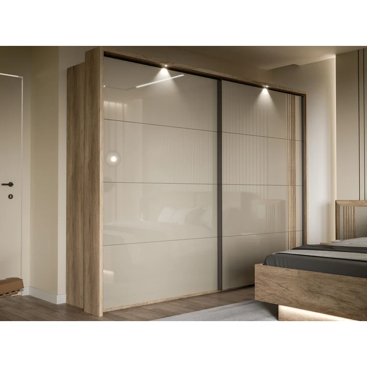 Passepartout >SAVONA< für Kleiderschrank, Eiche Antik Dekor - 231,1x215,9x23,8cm (BxHxT) – Bild 4