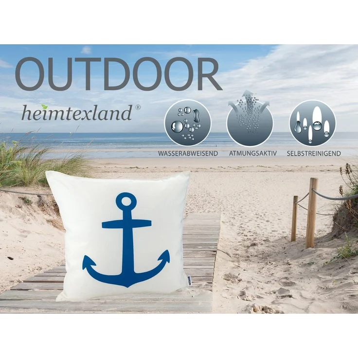 heimtexland Dekokissen Outdoorkissen Garten Deko Outdoor Kissen Maritim, schmutz- und wasserabweisend – Bild 2