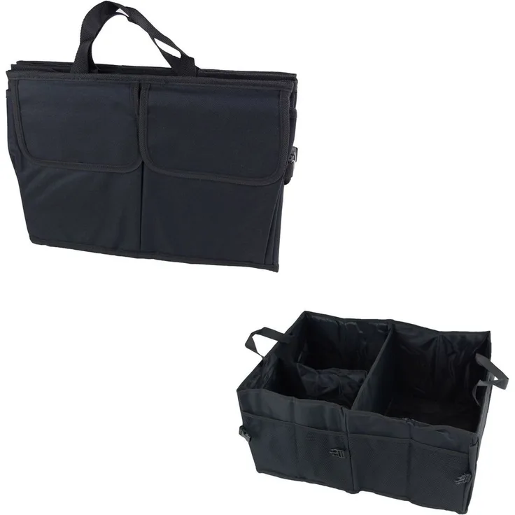Autotasche Kofferraumtasche 52x39x26cm faltbar PES schwarz Kofferraum Organizer