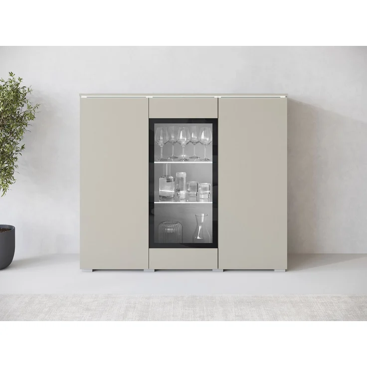 Kommode Doppo 120 (Farbe: Cashmerebeige, mit weißer LED Beleuchtung) – Bild 2