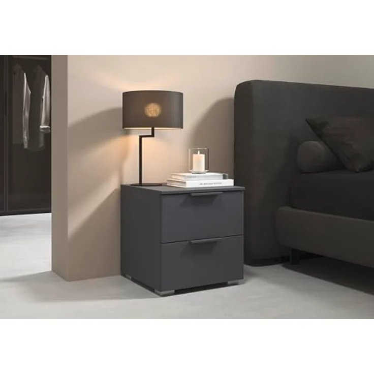 Rauch Möbel Alabama, Nachttisch, Farbe Grau metallic, Maße 40x42x42 cm – Bild 2