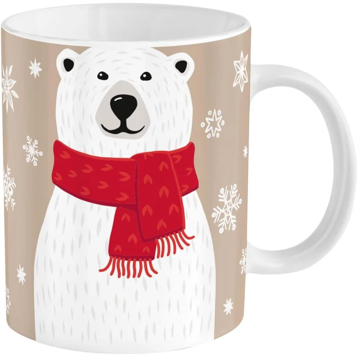 Sheepworld Tasse mit Deckel in Kronenform 35cl Geschenk Weihnachten EISBÄR 51223 – Bild 3