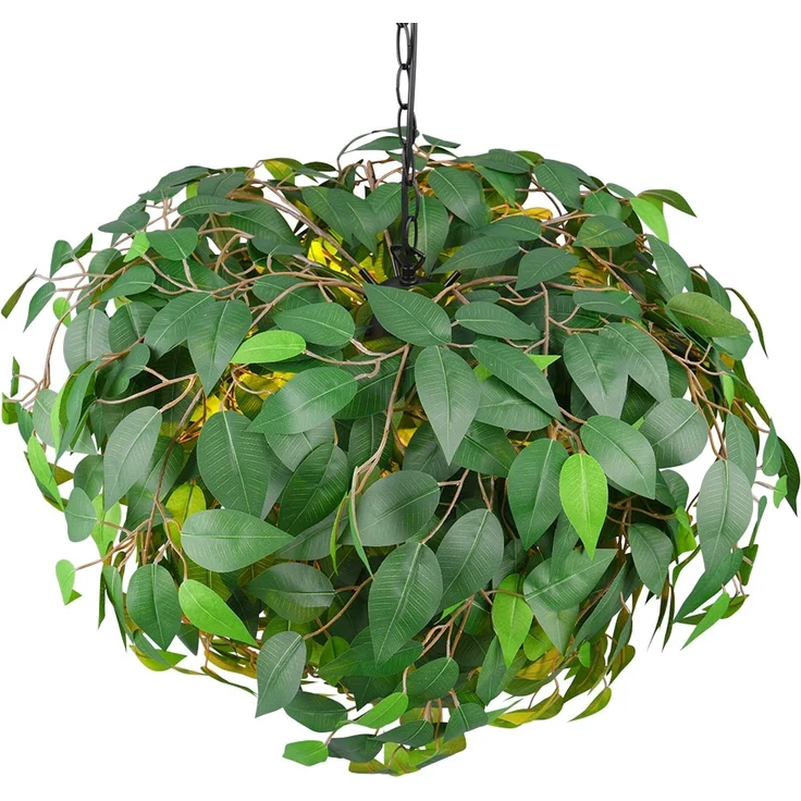 Hängeleuchte, Blätter-Design, 4 Flammig, Grün, H 150 cm – Bild 7