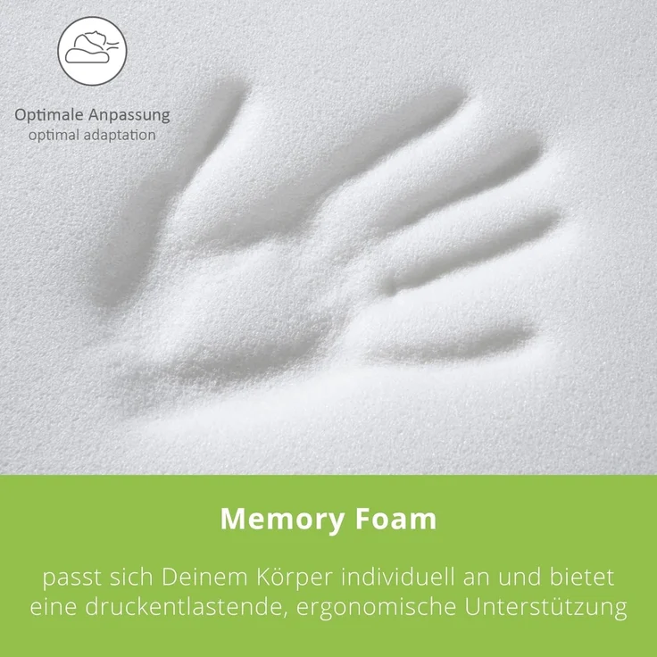 Bodyprotect Nackenrolle mit weichem Mikroplüsch Bezug, orthopädisches Nackenkissen, Lagerungsrolle, Knierolle, Memory Foam – Bild 3
