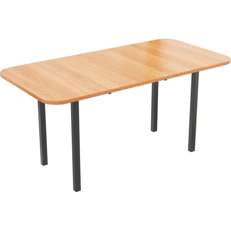Ausziehbarer Esstisch 120/160x80x75 cm, American White Oak Optik – Bild 9