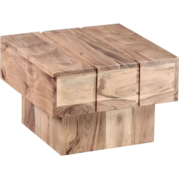 Beistelltisch Cube Akazie Massivholz 44x44x30cm Landhausstil
