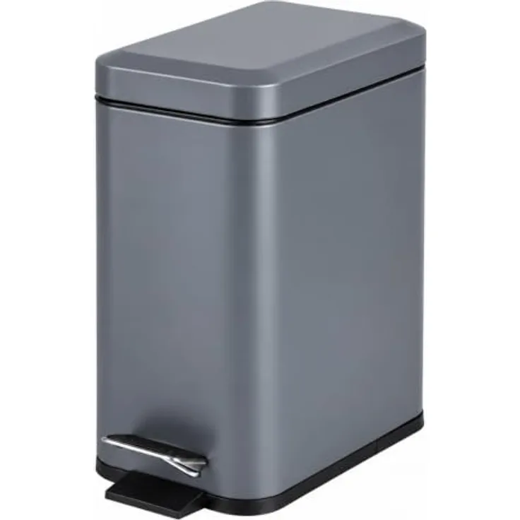 Urban Living 5 Liter Tret-Mülleimer Kosmetikeimer Tretmülleimer 37451 Dunkelgrau