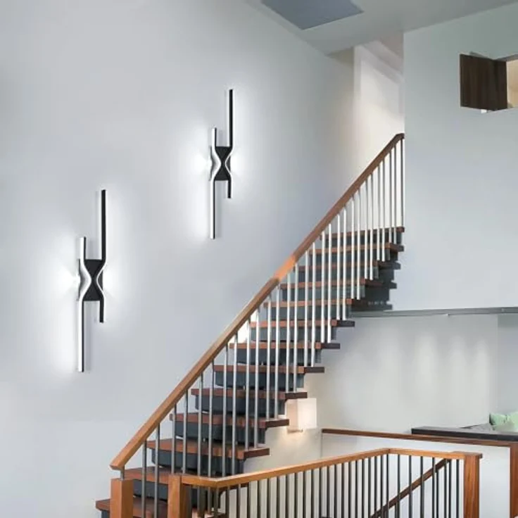 Goeco LED Wandleuchte Innenbereich, 25W Flurlampe, Schwarze 60cm Wandleuchte für Schlafzimmer, Flur, Wohnzimmer, Treppe – Bild 9