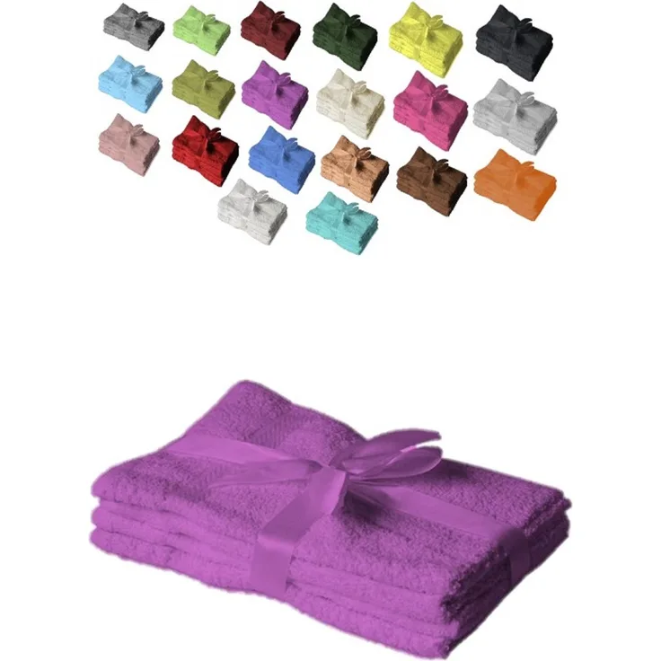 Gästehandtuch 4er Set 30 x 50 cm Lila