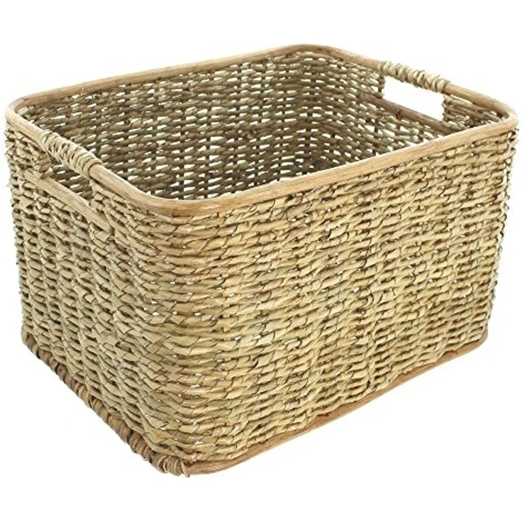 Füllkorb Schilfstroh groß Box Aufbewahrungskorb Schale Korb Flechtkorb 46cm – Bild 1